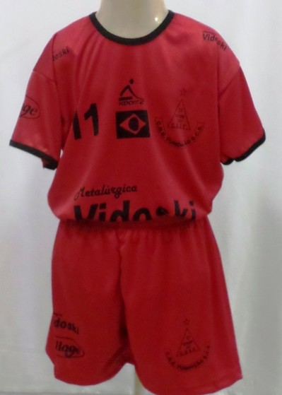 Camisa de Futebol Infantil Personalizada São Caetano do Sul - Camisa de Futebol Personalizada com Seu Nome